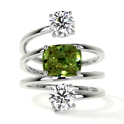 Untreated Heirloom Alexandrite Engagement Rings: 