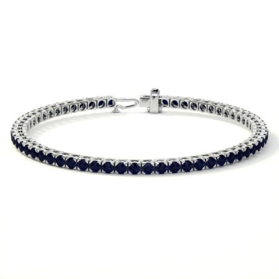 Blue Sapphire Bracelets in Prong Setting: 