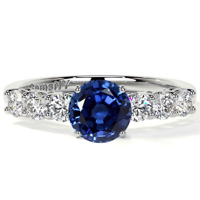 Heirloom Grade Blue Sapphire Engagement Rings: 