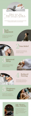 What are the benefits of using a side sleeper pillow: 