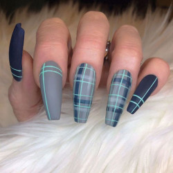 Gray And White Nail Designs Lines: Nail art  