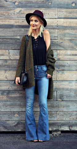 Blue clothing ideas with coat, jeans, denim, tartan, fedora: 