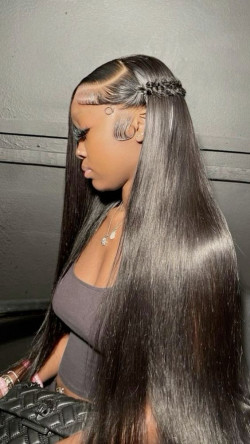 Show Off Your Edges with This Sleek Straight Look for Prom!: Lace wig  