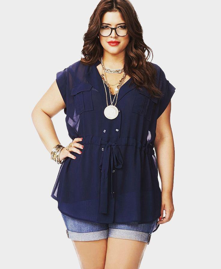 Plus size fashion, Plus-size clothing, Casual wear: Plus size outfit,  Plus-Size Model,  Forever 21,  Casual Outfits,  Cute Outfit For Chubby Girl,  Chubby Girl attire  