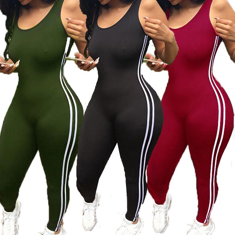 US STOCK Women's Sport Yoga Gym Rompers Suit Fitness Workout Jumpsuit Bodysuits