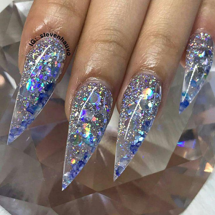 Glitter nails that reflect rainbows...: Hairstyle Ideas,  Eye Shadow,  Nail Polish,  Gel nails,  Glitter Nails  