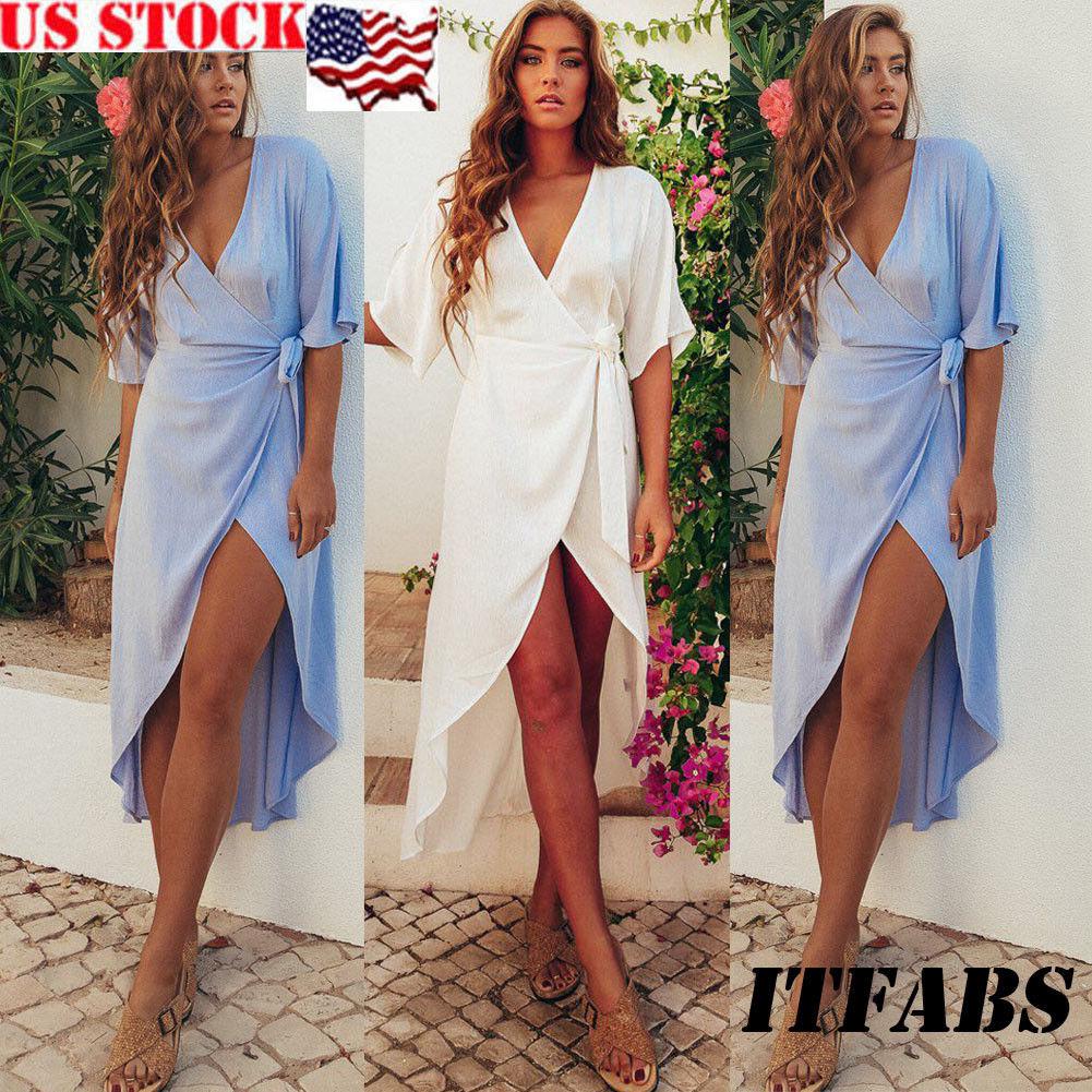 Women's Summer Boho Casual Long Maxi Evening Party Cocktail Beach Dress Sundress: Plus Size Party Outfits,  Casual Long Maxi  