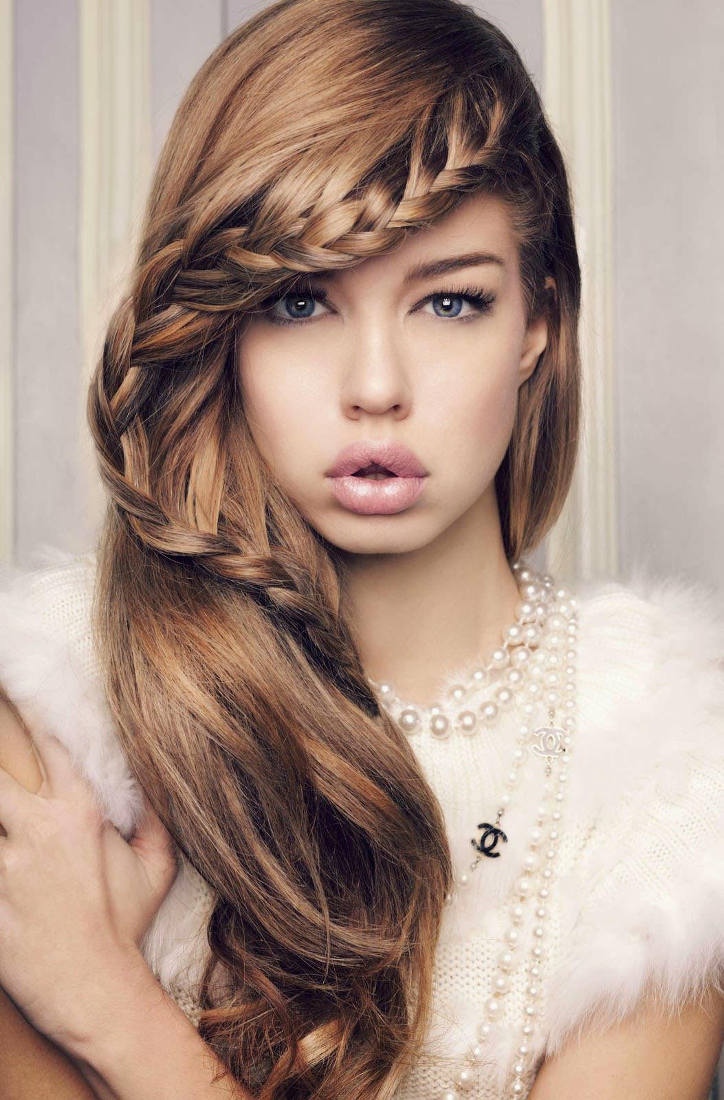 Braided Swept Hippie Hairstyle