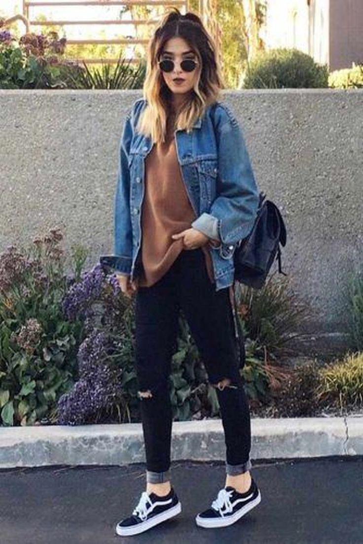 35 Best School Outfit Ideas for Teen Girls for This Winter Jeans Outfit Ideas - Denim Outfits 2019