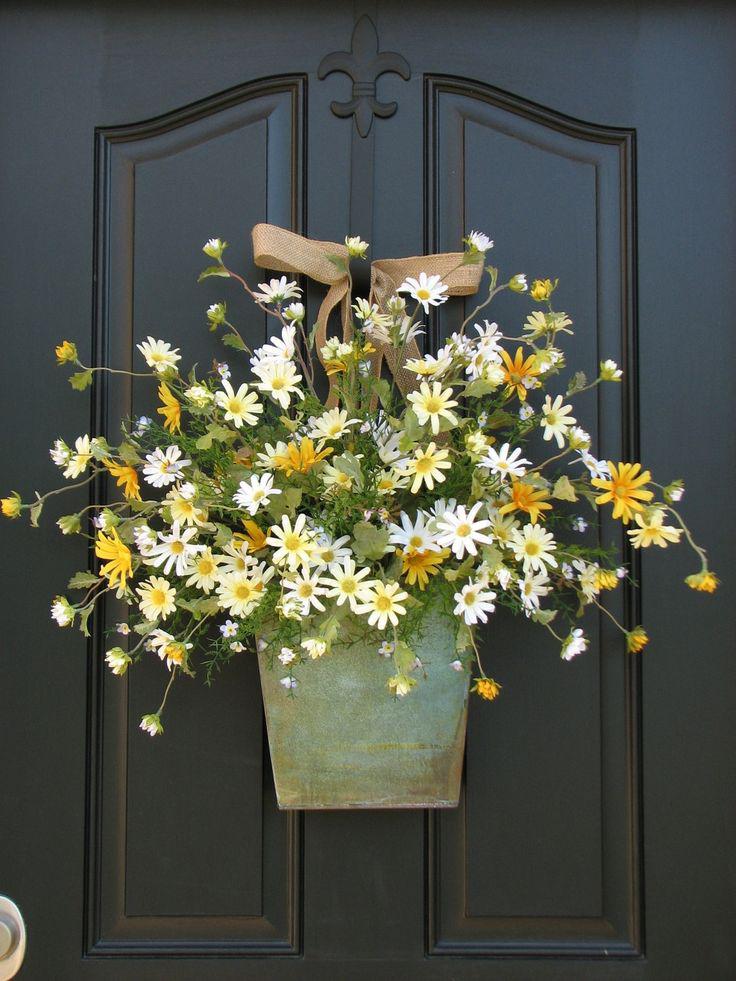 Outdoor summer wreaths for front door: Christmas decoration,  Floral design,  Door hanger,  Door Decor,  Spring Outfits,  Door Decorations,  Decorating Ideas  