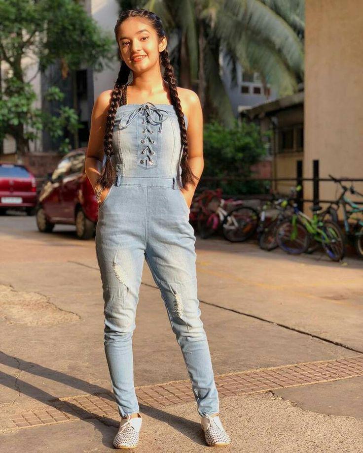 Anushka sen jumpsuit: Anushka Sen,  Baal Veer,  Anurag Kashyap,  Denim Jumpsuit  