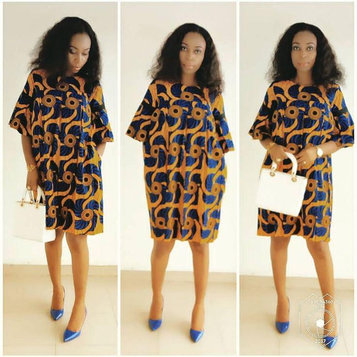 African wax prints. Casual outfits Aso ebi, Ankara Styles: Girls Work Outfit  
