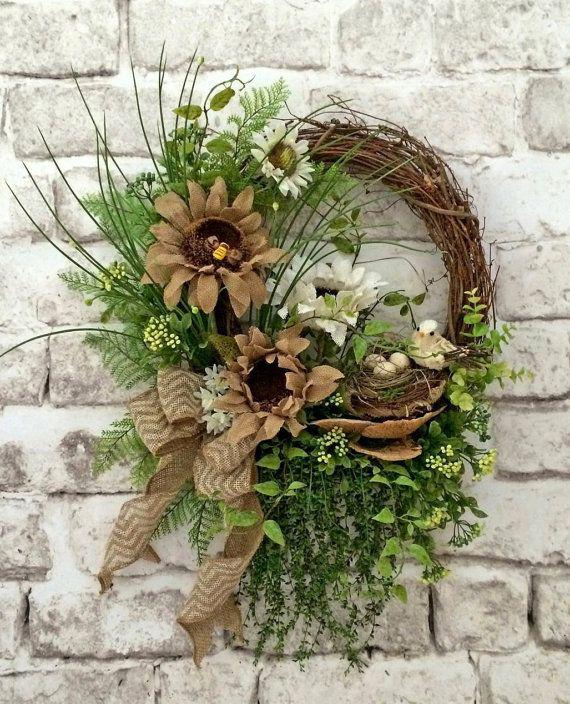 Wreaths with owls: Christmas Day,  Flower Bouquet,  Floral design,  Hessian fabric,  Door Wreaths,  Deco mesh  