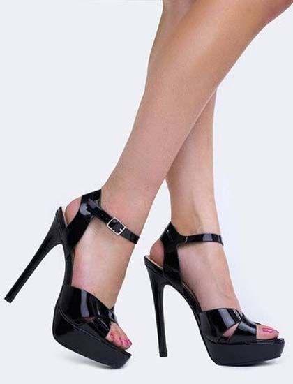 Highest Heel Glamorous Strappy Platform Sandal Shoes: High-Heeled Shoe,  Boot Outfits,  High Heel Ideas,  Best Stilettos Ideas,  shoes,  Platform shoe,  heel sandals  