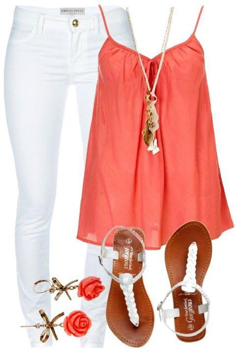 Summer Outfits For Ladies, Casual wear, Dress shirt: Casual Outfits,  FASHION,  Polyvore Outfits Summer  