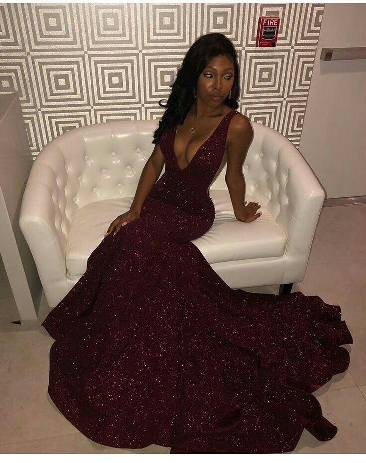 Night dress gowns floor length sequin replica bride wedding dress gown prom dres...: burgundy gown  