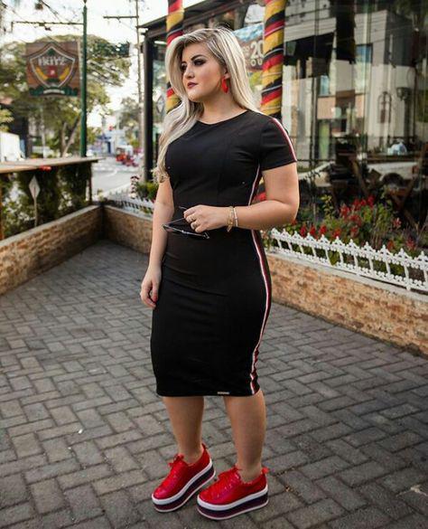 Little black dress, Party Outfit Casual wear, Vestido Polo: Curvy Girls,  black dress  