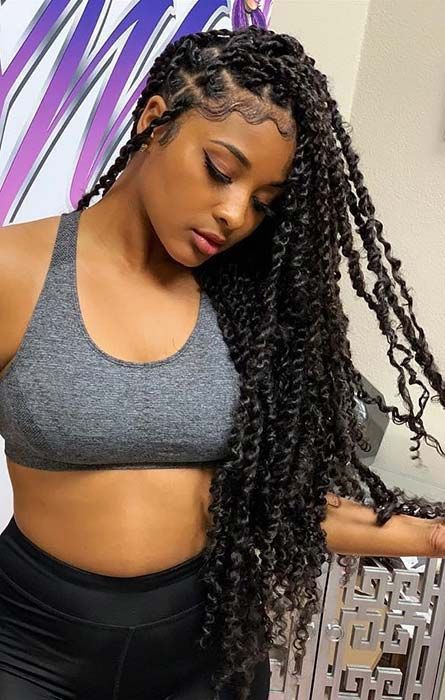 Passion twist crochet: Afro-Textured Hair,  Crochet braids,  Box braids,  Braided Hairstyles,  Hair Care,  big twist braids hairstyles  