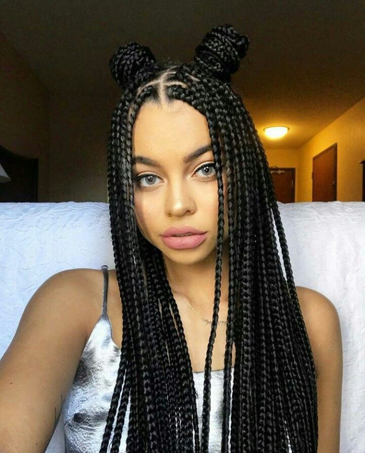 Trenzas africanas, Box braids, head hair: Afro-Textured Hair,  Long hair,  Hairstyle Ideas,  Box braids,  Braided Hairstyles  