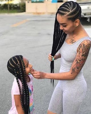 Little kids side braids: Lace wig,  Afro-Textured Hair,  Crochet braids,  Box braids,  Mohawk hairstyle,  Braided Hairstyles,  Regular haircut  