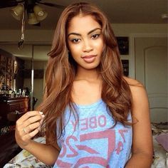 Hair color for brown skin: Dark skin,  Hair Color Ideas,  Brown hair,  Prom Hairstyles,  Olive skin  