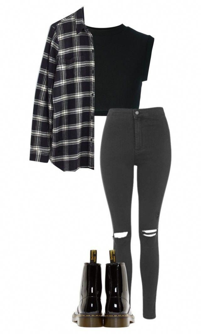 Ropa de color negro para adolescentes: Grunge fashion,  School Outfit Ideas  