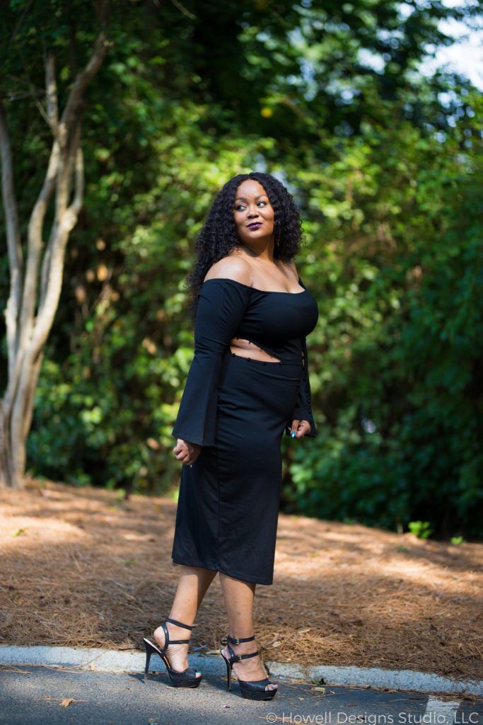 Little black dress, Black Long Gown: Plus size outfit  