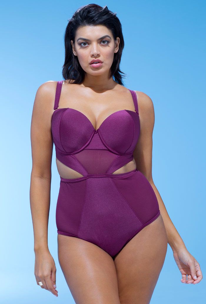 Swimsuits For All, Plus Size Swimwear: swimwear,  Plus size outfit,  One-Piece Swimsuit,  Underwire bra  