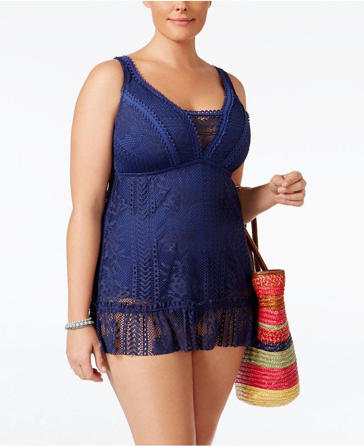 Swimwear Plus-Size Ideas: swimwear,  One-Piece Swimsuit,  Cobalt blue  