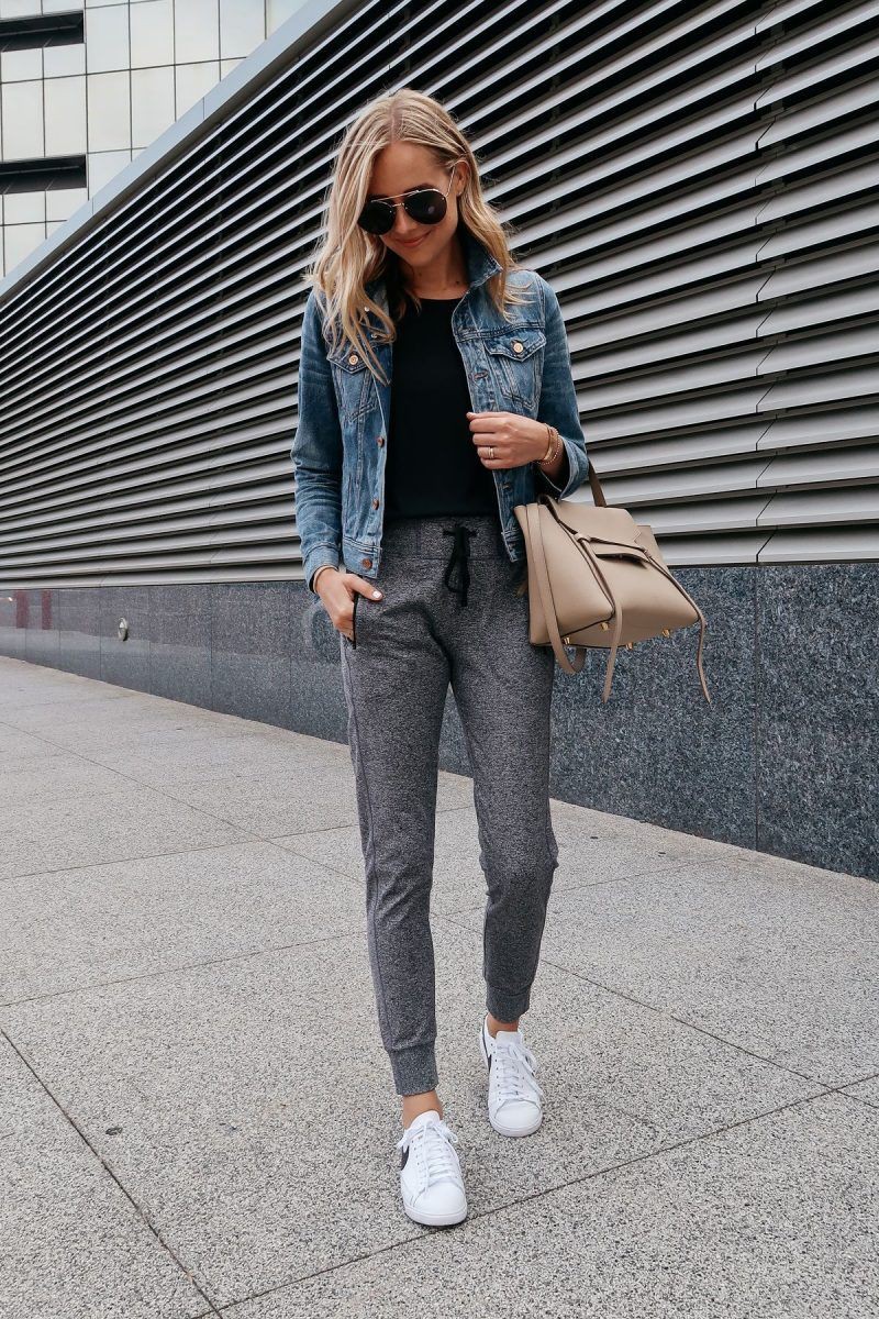 Jean jacket Athleisure Outfits For Women,: Jean jacket,  Sporty Outfits  