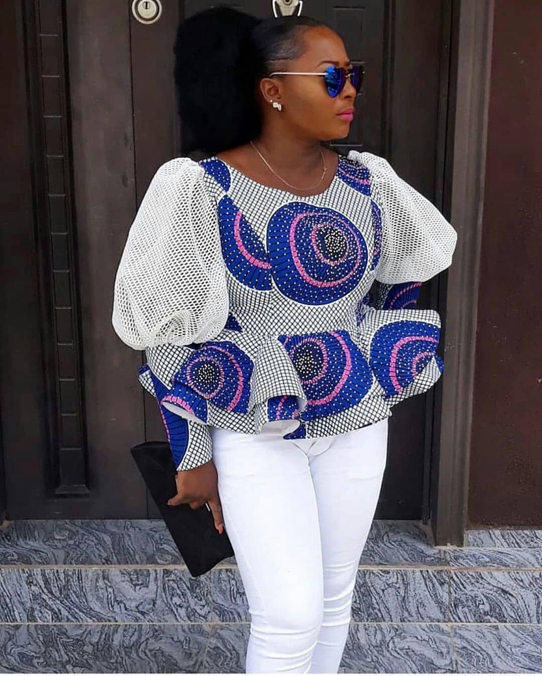 Ankara peplum top styles, Aso ebi: African Dresses,  Bell sleeve,  Aso ebi,  Ankara Outfits  