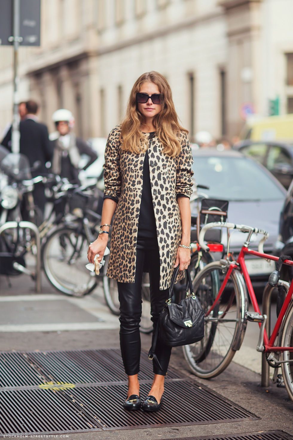 Wearing leopard print coat, Animal print: Slim-Fit Pants,  Animal print,  Casual Outfits,  Jacket Outfits  