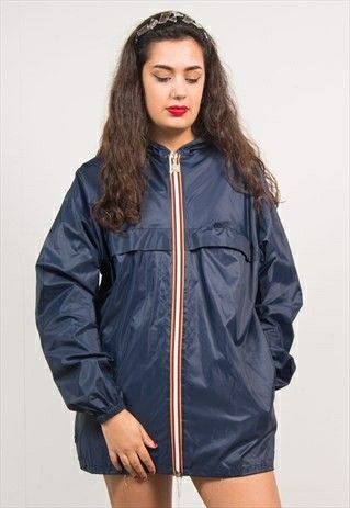 Windbreaker Outfits, Blue Rain Coat, Nylon Pin: winter outfits  