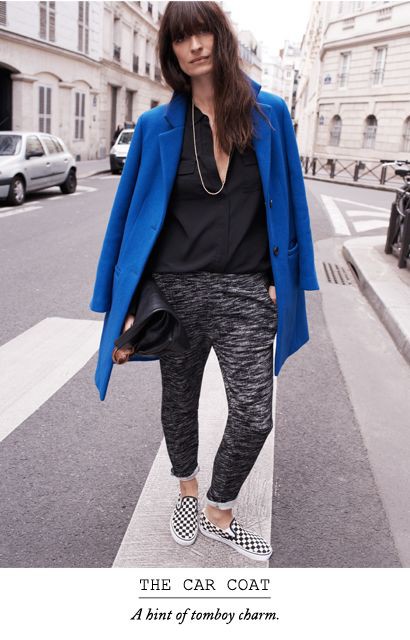 Caroline de maigret sneakers, OVERSIZED COAT: vans outfits,  OVERSIZED COAT,  Wool Coat,  Oversized Jacket  