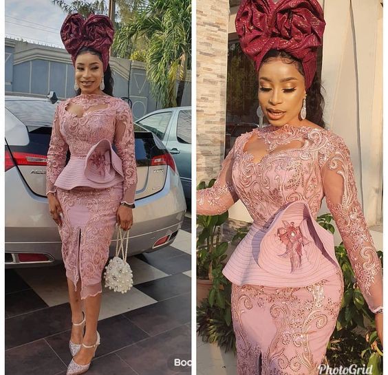 Perfect composition on Aso ebi, Fashion in Nigeria: Evening gown,  African Dresses,  Aso ebi,  Hairstyle Ideas,  Aso Ebi Dresses  