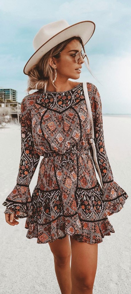 Definitely adorable loovincy kleider, mini dress: Bohemian style,  mini dress,  Boho Outfit,  Vacation dress  