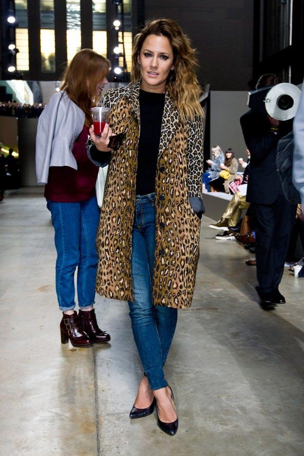 Caroline flack leopard coat, Caroline Flack: Fashion show,  Animal print,  Street Style,  Casual Outfits,  Jacket Outfits  