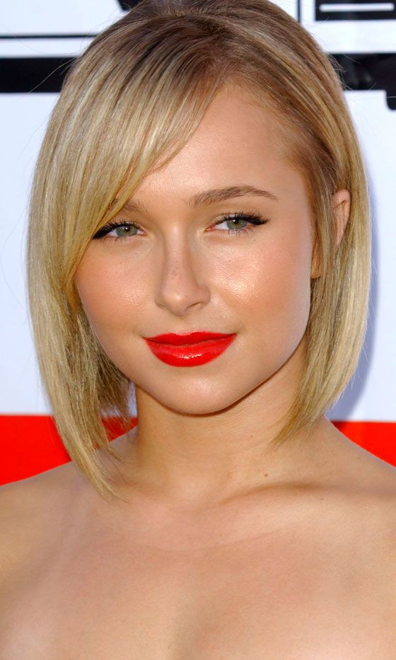 Cute short hair for Chubby Face: Bob cut,  Hairstyle Ideas,  Short hair,  Hayden Panettiere,  Short Hairstyle  