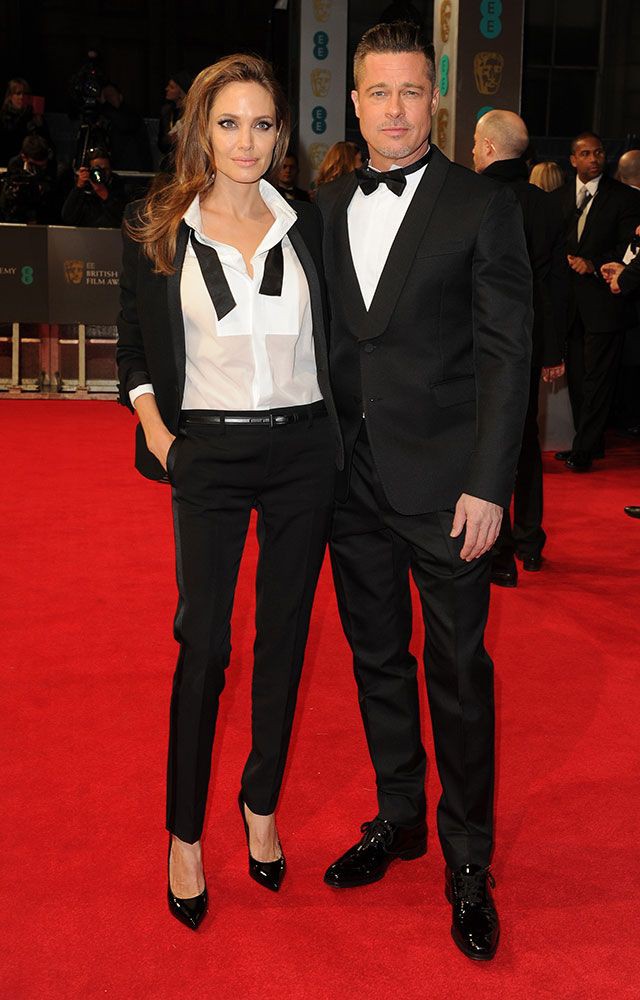 Angelina jolie and brad pitt in suits: Matching Formal Outfits  