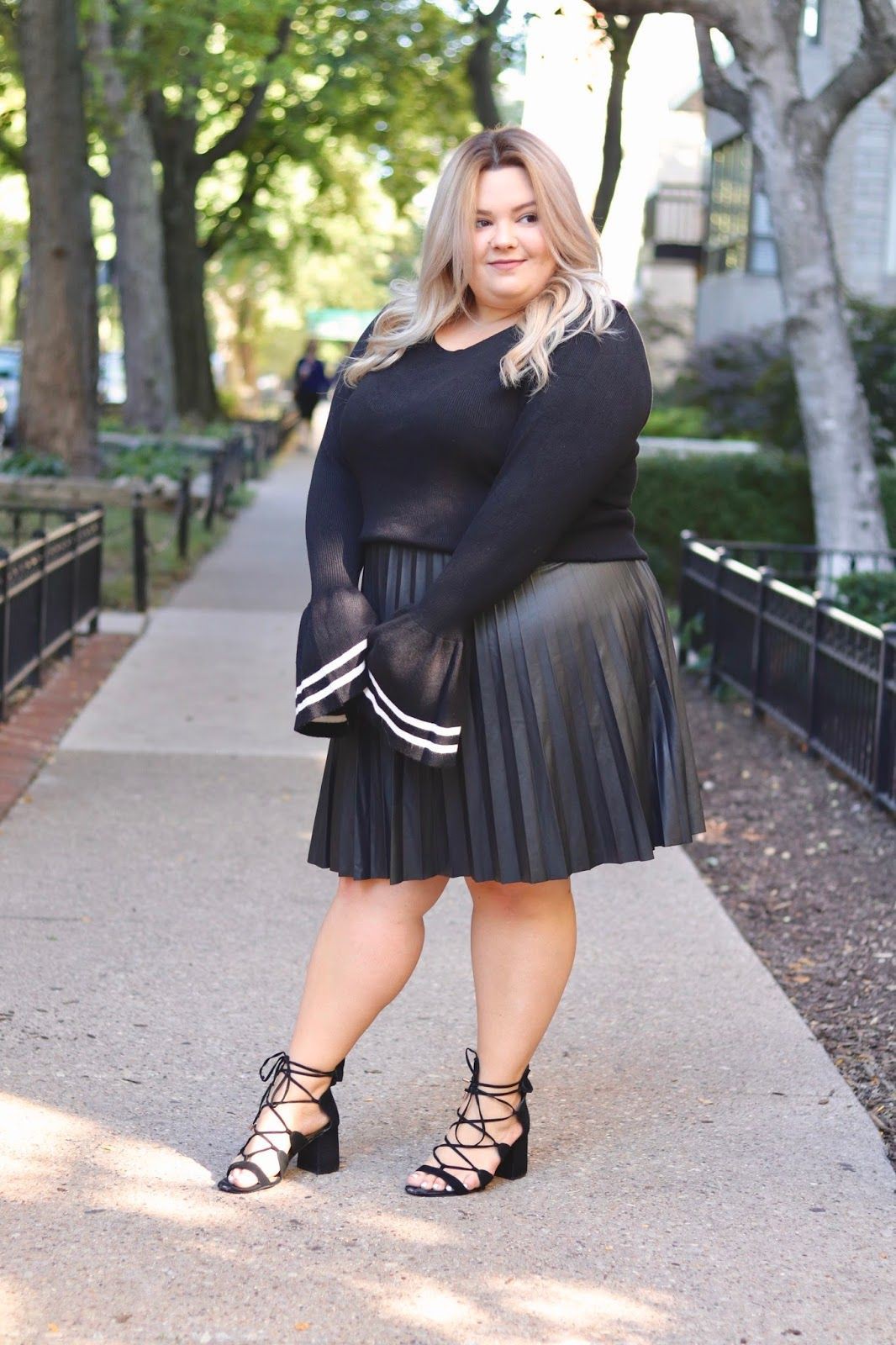 Plus Size Faux Leather Pleated Skirt: Leather Skirt Outfit,  Classy Leather Skirt,  Leather Short Skirt  