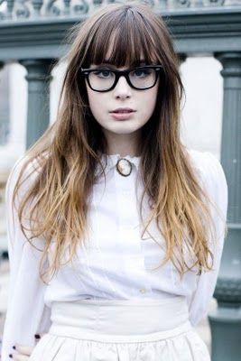 Cute Nerdy Glasses For Women: Long hair,  Hairstyle Ideas,  Brown hair,  Layered hair,  Nerdy Glasses  