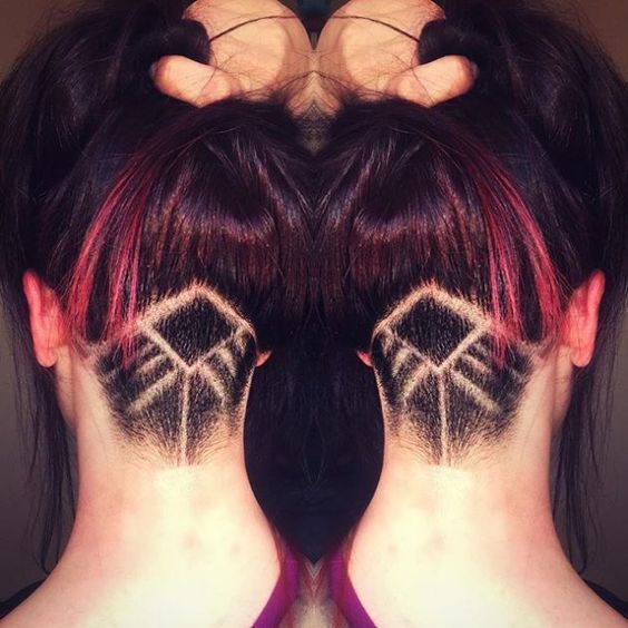 Lovely fashion for girl haircut designs, Human hair color: Bob cut,  Hair Color Ideas,  Short hair,  Pixie cut,  Bob Hairstyles,  Buzz cut,  Hair tattoo  