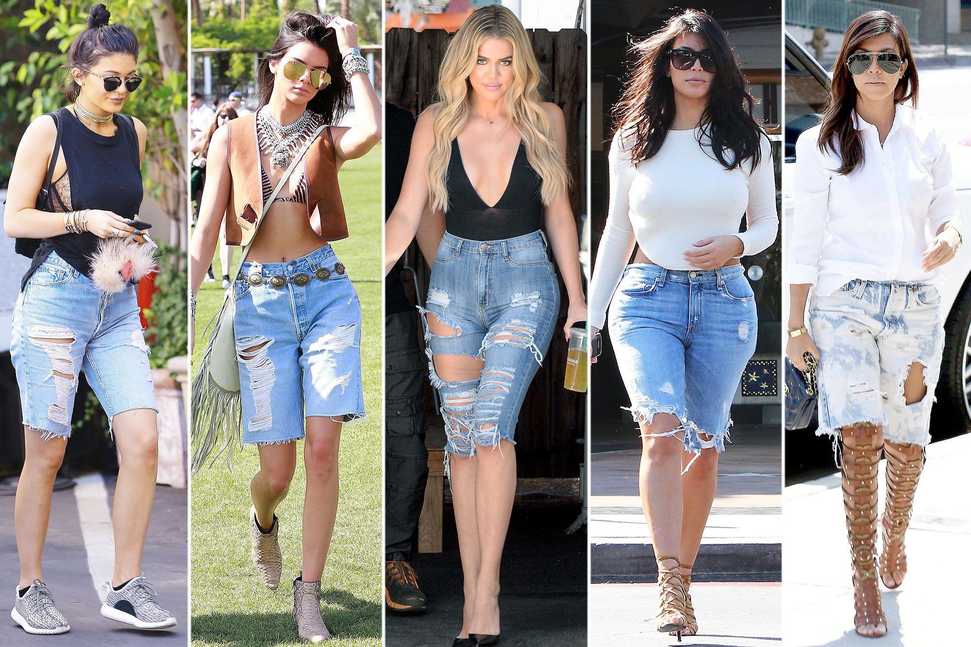 Dresses ideas bermuda jean shorts, Bermuda shorts: Ripped Jeans,  Shorts Outfit,  Capri pants,  Casual Outfits  