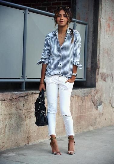 Business casual jeans women summer: Slim-Fit Pants,  Smart casual,  Business casual,  Casual Friday,  Casual Outfits,  White Denim Outfits  