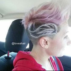 Shaved hair side designs, Short hair: Hairstyle Ideas,  Short hair,  Pixie cut,  Regular haircut,  Bob Hairstyles,  Hair tattoo  