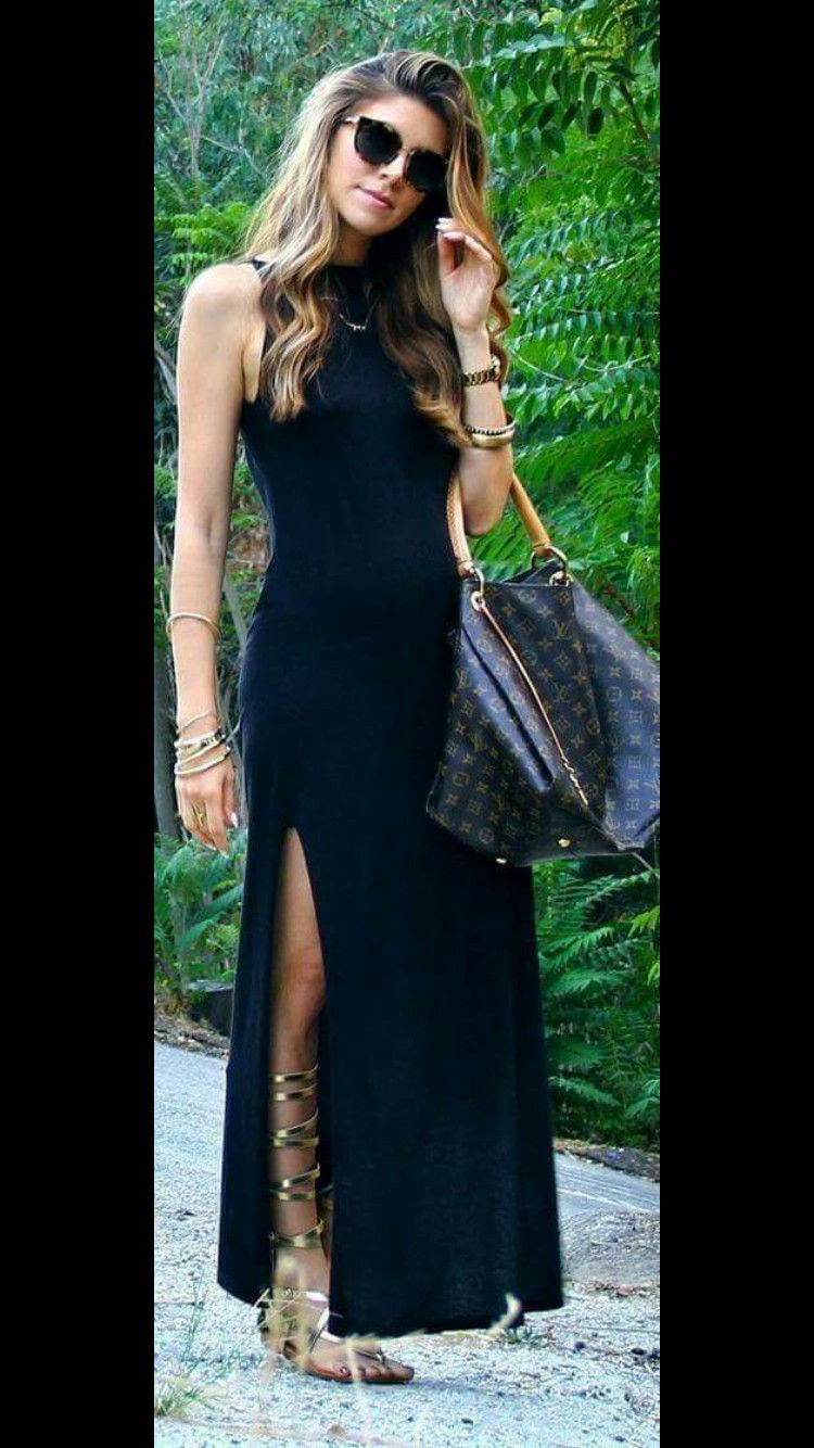 Ankle Gladiator Sandals: Maxi dress,  Long Dress,  Casual Outfits,  Gladiator Sandals Dresses  