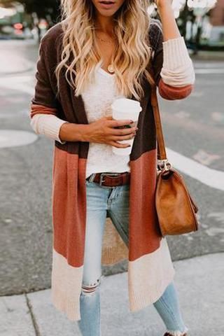 Cardigan de colores para mujer: Gap Colorblock,  Casual Outfits,  Long Cardigan Outfits,  Cardigan  