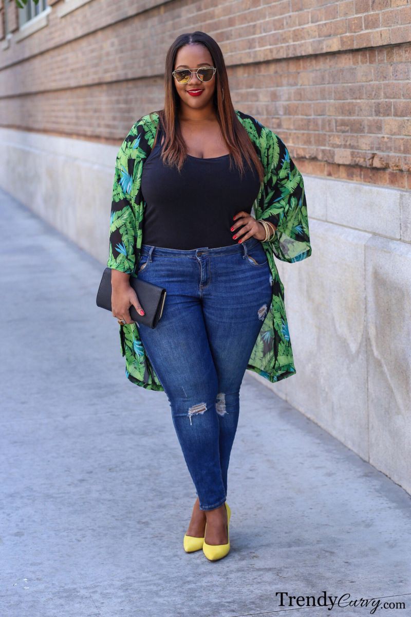 Trendy Curvy Kimono Outfit Ideas: Kimono Outfit Ideas,  kimono outfits  