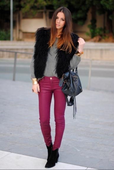 Latest Burgundy Pants Attire For Offiice: Trendy Burgundy PantsOutfit,  Burgundy Pants  