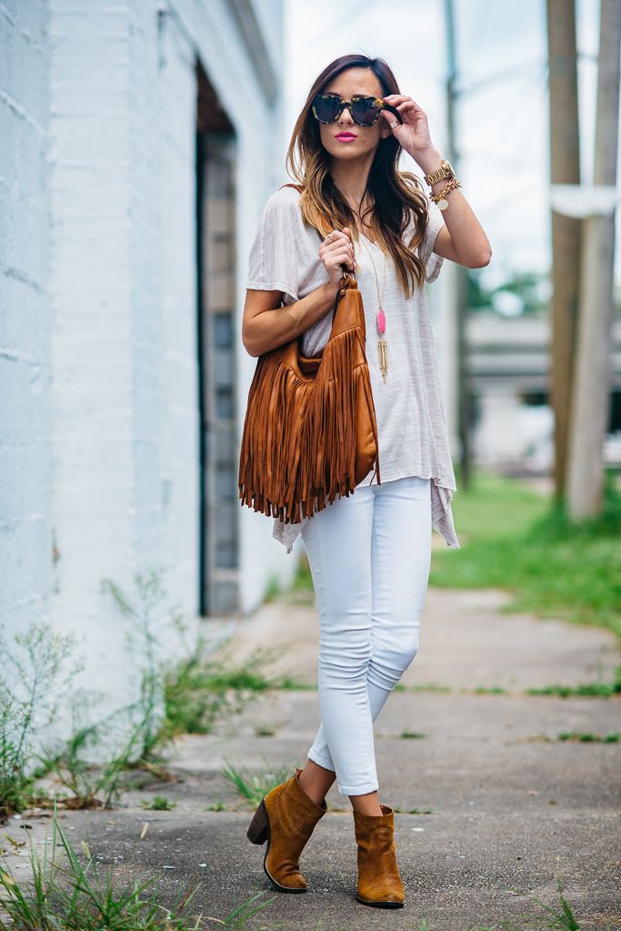 Frye heidi fringe hobo, Hobo bag: Hobo bag,  White Denim Outfits  